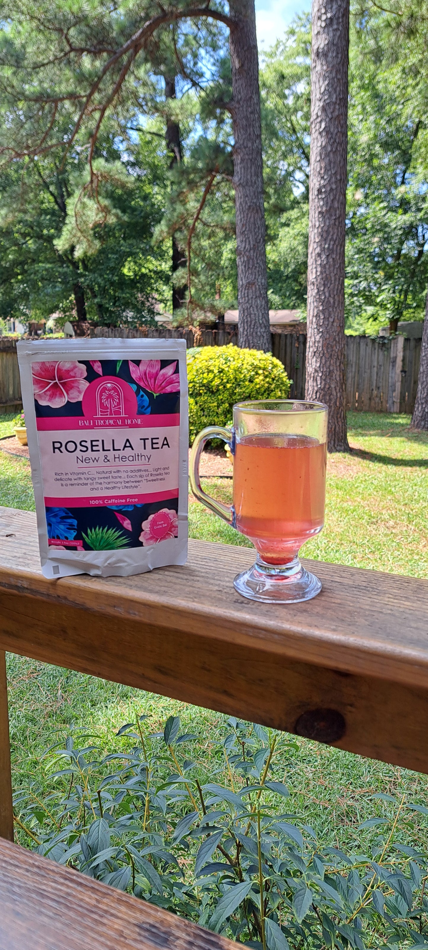 Exquisite Bali Rosella Powder Tea from Exotic Bali, 3.5oz, Herbal & Natural, Beautiful Red Color Drink for Special Events or Relaxing at Home