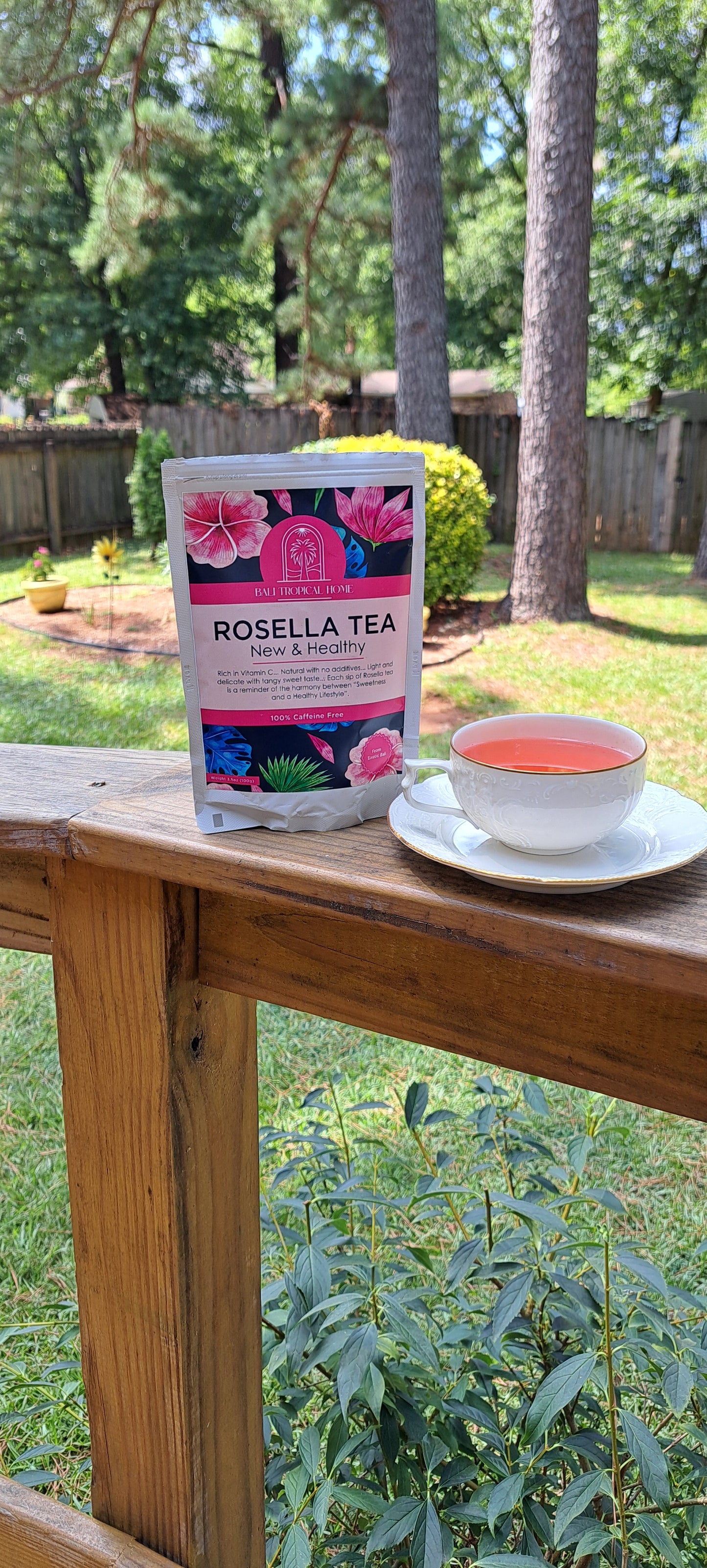 Exquisite Bali Rosella Powder Tea from Exotic Bali, 3.5oz, Herbal & Natural, Beautiful Red Color Drink for Special Events or Relaxing at Home