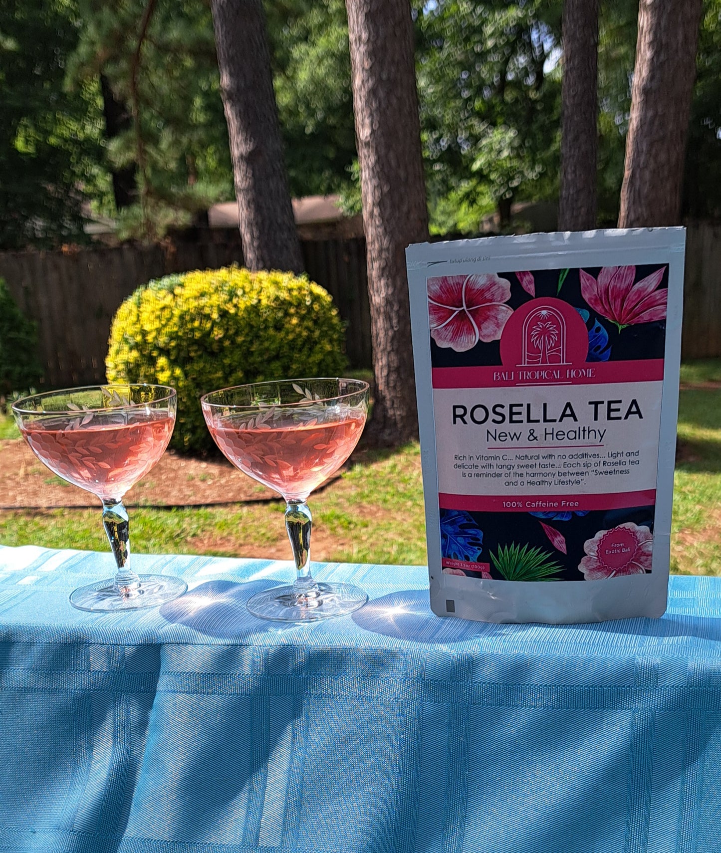 Exquisite Bali Rosella Powder Tea from Exotic Bali, 3.5oz, Herbal & Natural, Beautiful Red Color Drink for Special Events or Relaxing at Home