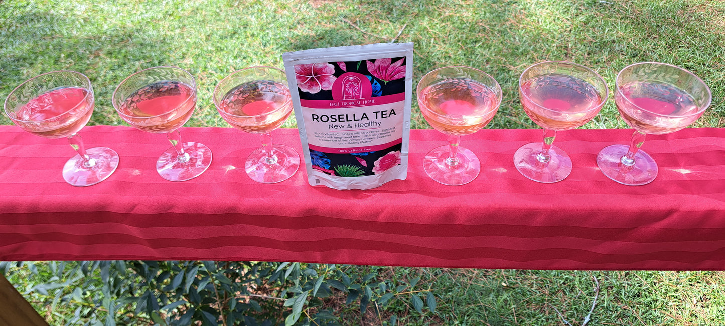 Exquisite Bali Rosella Powder Tea from Exotic Bali, 3.5oz, Herbal & Natural, Beautiful Red Color Drink for Special Events or Relaxing at Home