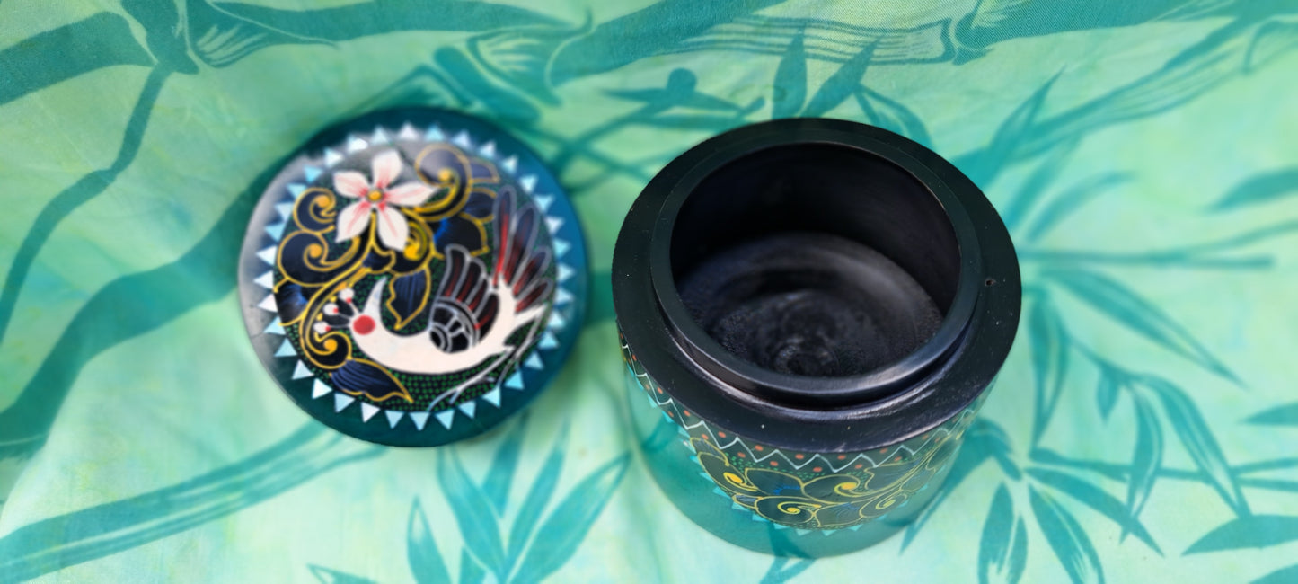 Bali Tropical Home Lush Wildwood Pillar Box - Handcrafted, Hand-painted, and Heartfelt
