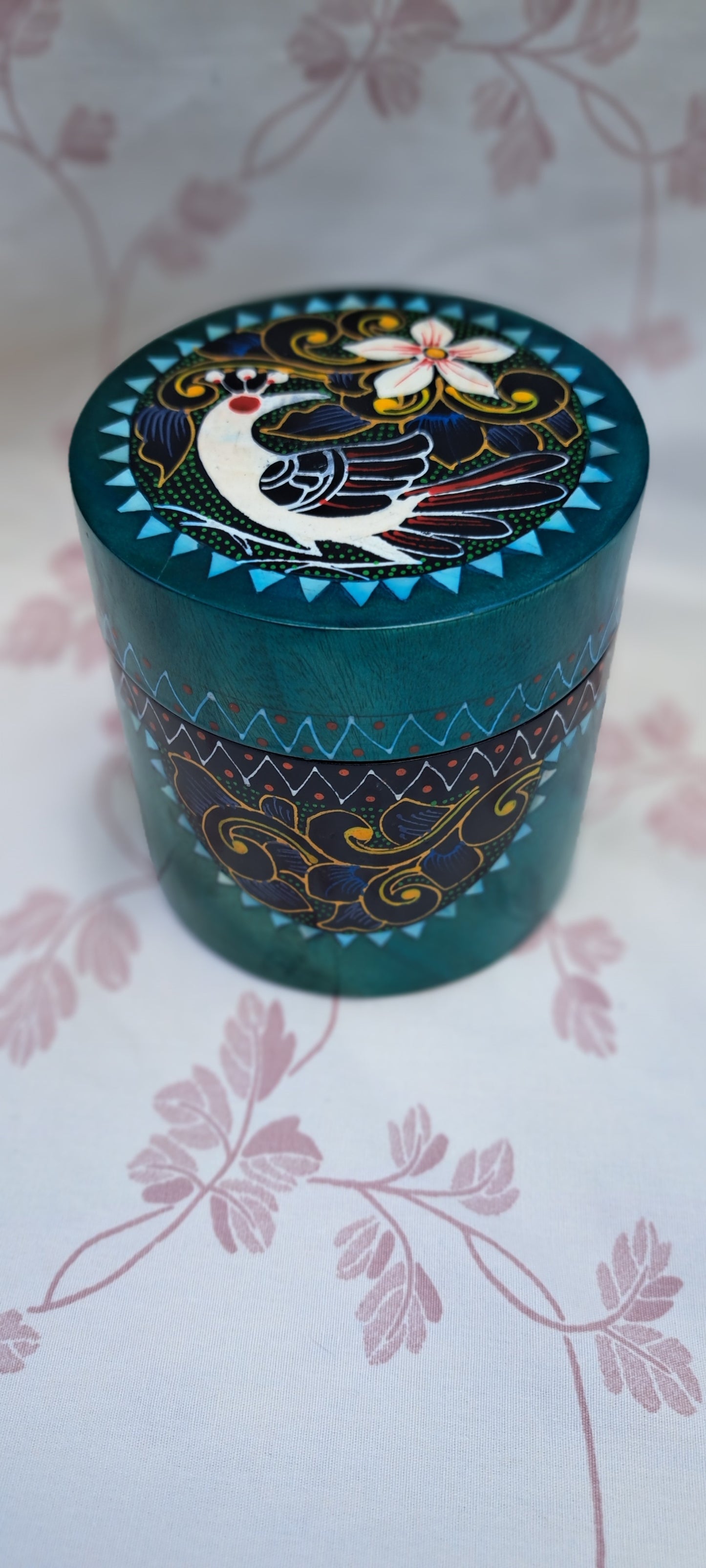 Bali Tropical Home Lush Wildwood Pillar Box - Handcrafted, Hand-painted, and Heartfelt