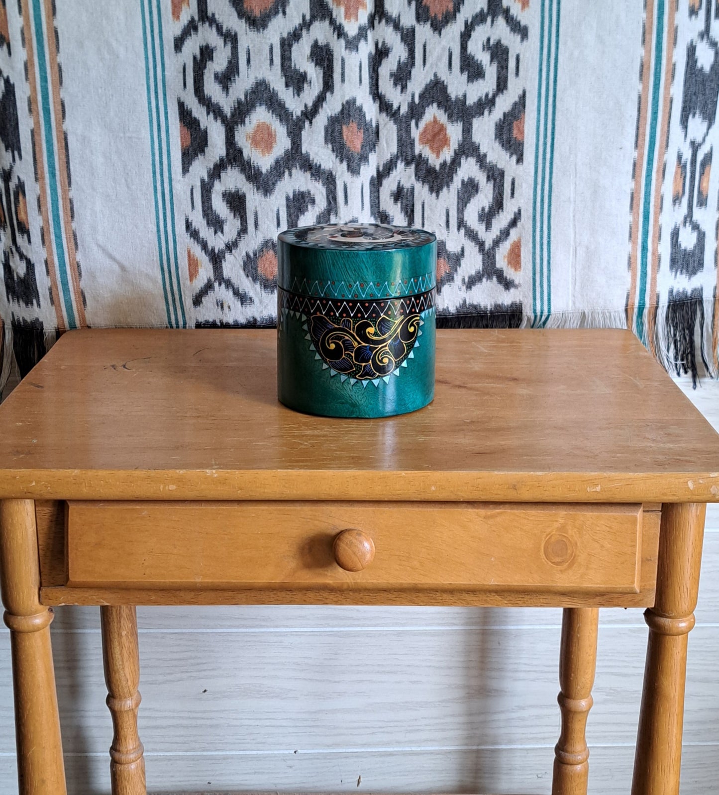 Bali Tropical Home Lush Wildwood Pillar Box - Handcrafted, Hand-painted, and Heartfelt