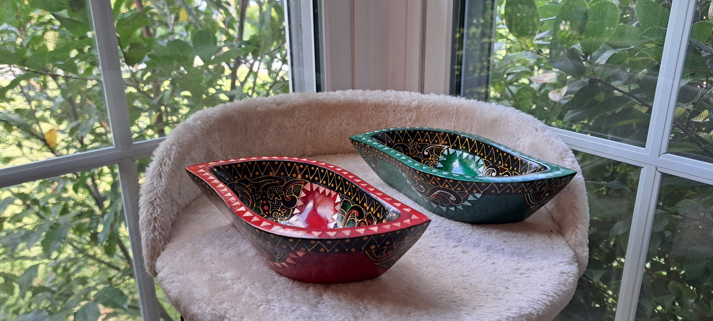 Bali Tropical Home Lombok Jungle Nest Bowls (set of 2) - Handcrafted Wild Beauty