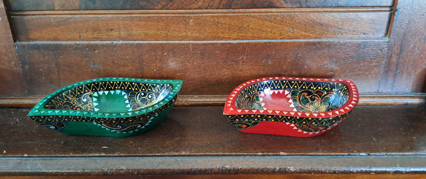 Bali Tropical Home Lombok Jungle Nest Bowls (set of 2) - Handcrafted Wild Beauty