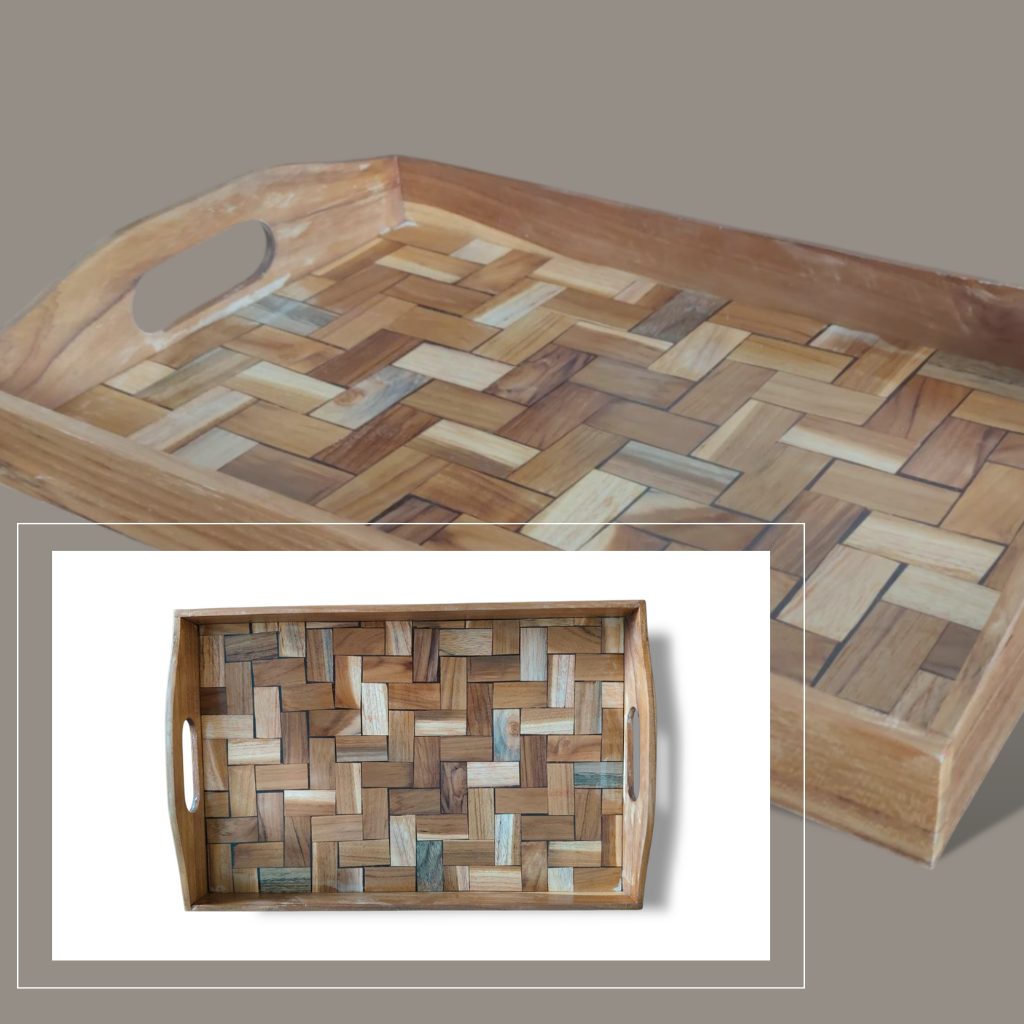 Island Welcome Serving Tray - Perfect for Entertaining, Conversation, and Housewarming Celebration, Tropical Home Decor A Touch of Exotic Elegance for Your Home