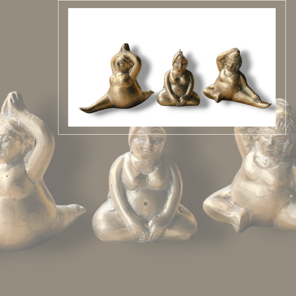 Voluptuous Ladies Yoga Figurines - Set of 3 A Charming Addition to Your Space and an Enchanting Gift, Home Decor