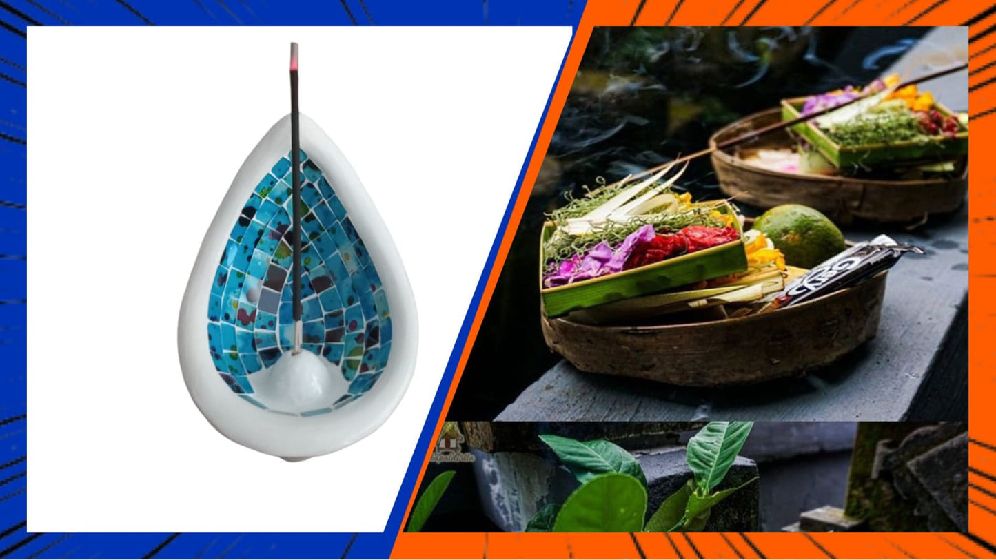Mosaic Island Incense Holder - Handcrafted in Bali