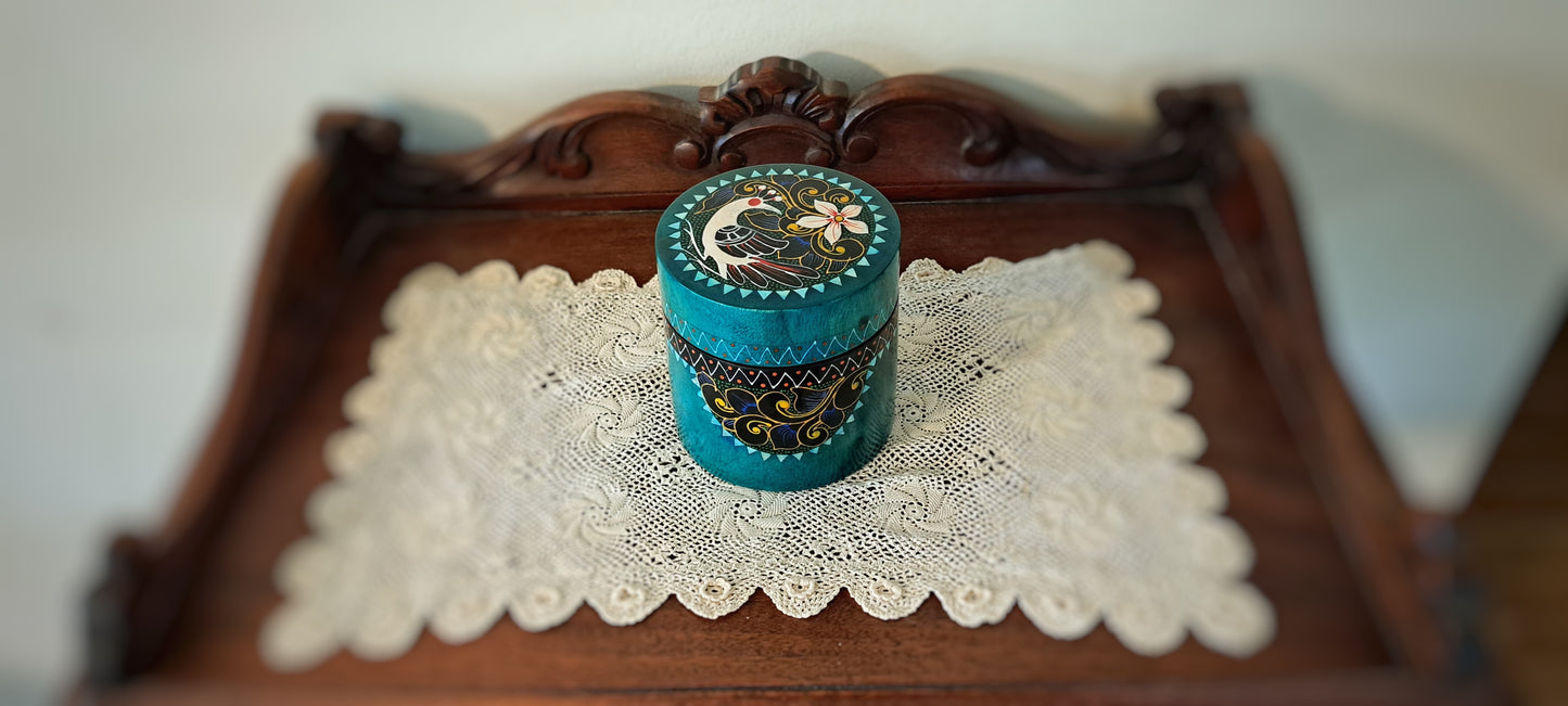 Bali Tropical Home Lush Wildwood Pillar Box - Handcrafted, Hand-painted, and Heartfelt