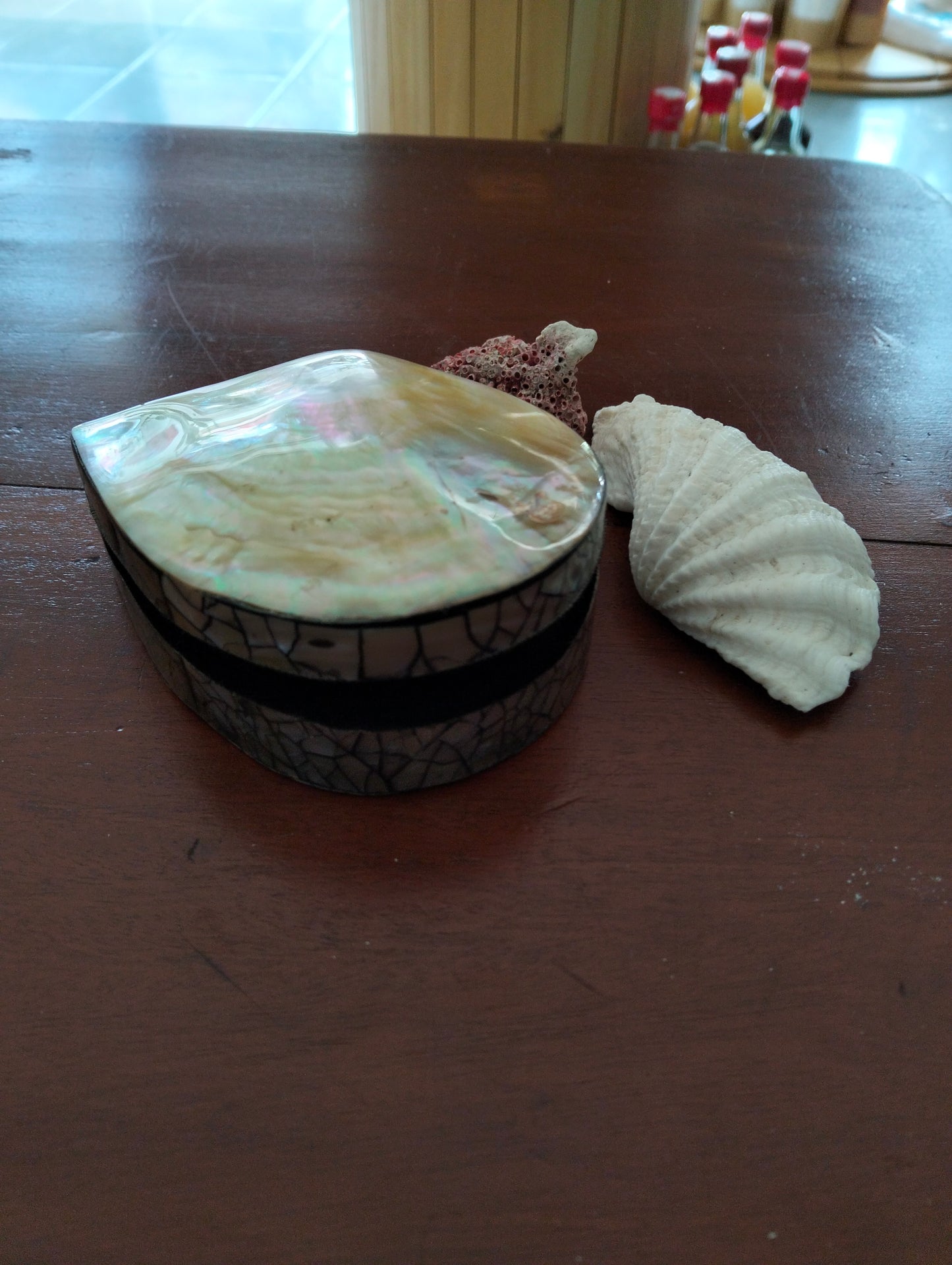 Lunar Pearl Gift Case From Paradise Bali, Jewelry Box for Your Treasures, Vanity Table & Bathroom Accessory, Memories of the Beach, Unique Boho Gift for Friend or Mom