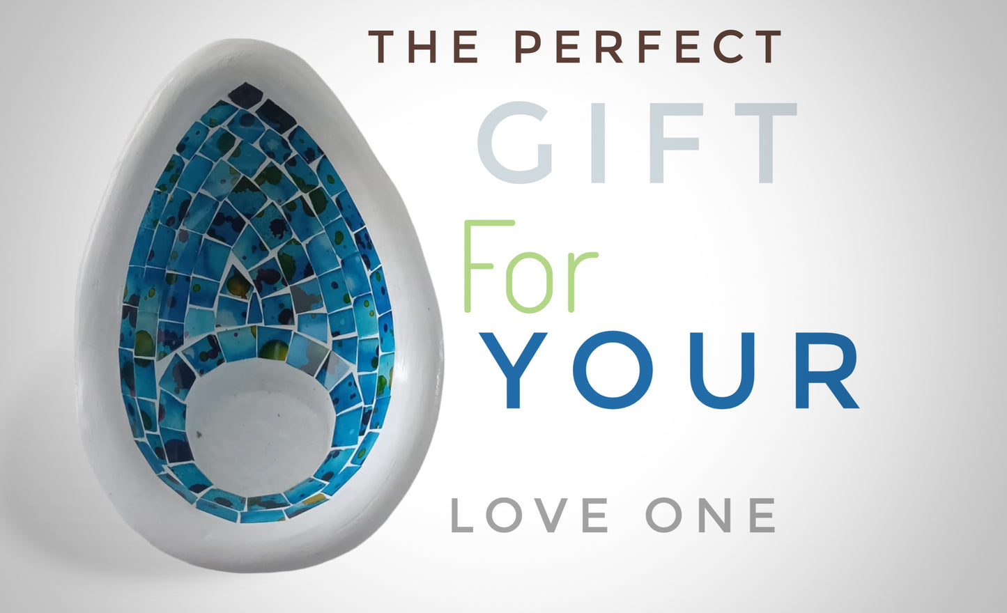 Tear Drop Candle Holder - Exotic Blue Mosaic Tiles - Handcrafted in Bali - Unique Home Decor - 6.5 Inches - Great Gift