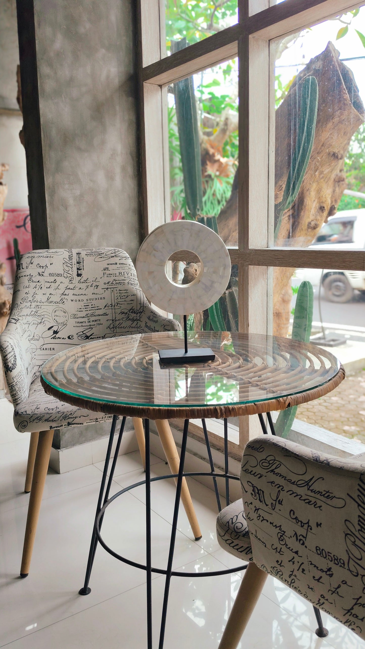 Mother of Pearl Halo - Naturally Elegant Tropical Home Decor an Exquisite Decor Piece from Exotic Bali