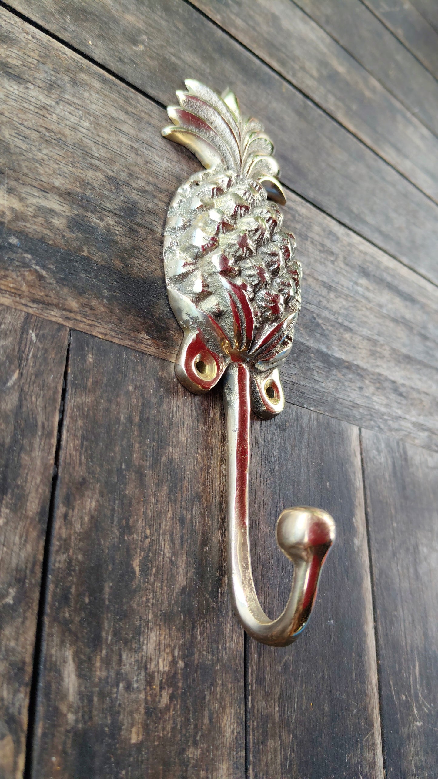 Pineapple Grove Bronze Walls Hooks (Set of 2) - Decorative, Functional, and Perfect for Tropical Homes Handmade in Exotic Bali, Home Decor