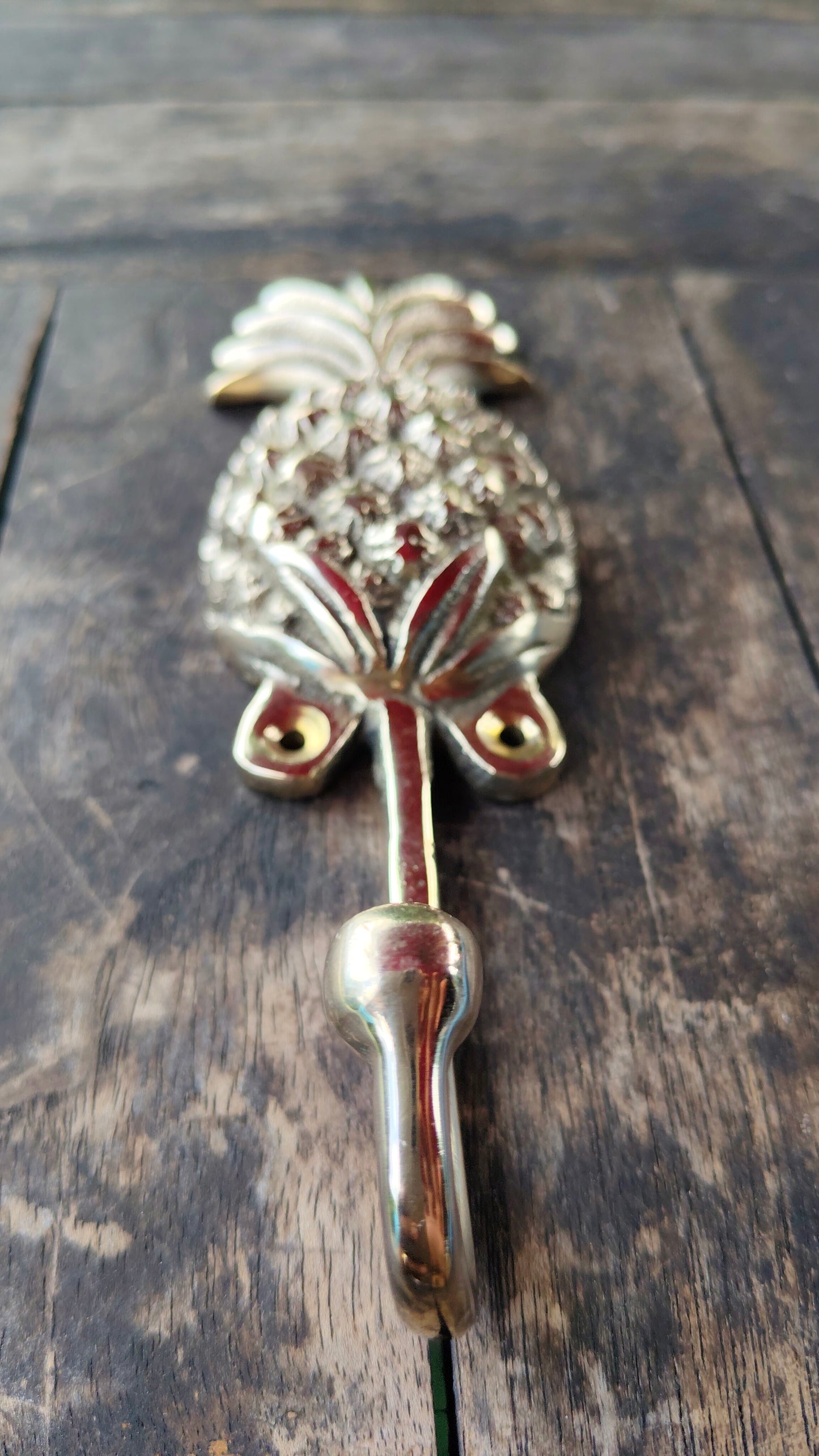 Pineapple Grove Bronze Walls Hooks (Set of 2) - Decorative, Functional, and Perfect for Tropical Homes Handmade in Exotic Bali, Home Decor