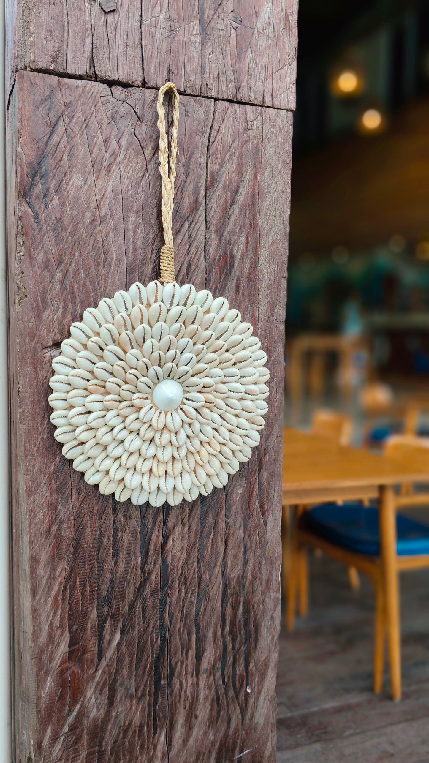 Shell Bloom Wall Art - Nature’s Pattern, Handcrafted for Tropical Elegance Handmade Shell Art from Exotic Bali, Wall Decor