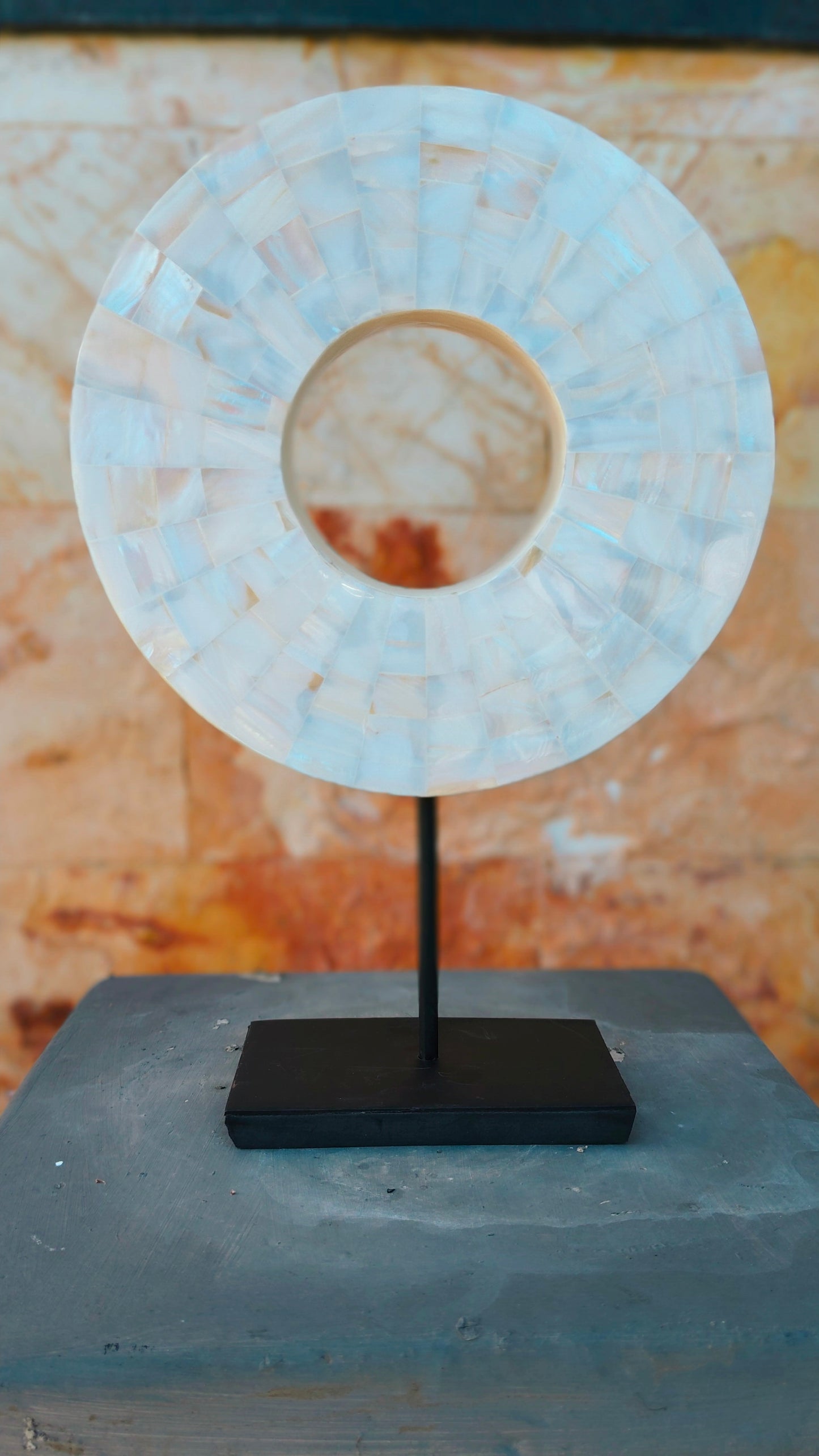 Mother of Pearl Halo - Naturally Elegant Tropical Home Decor an Exquisite Decor Piece from Exotic Bali