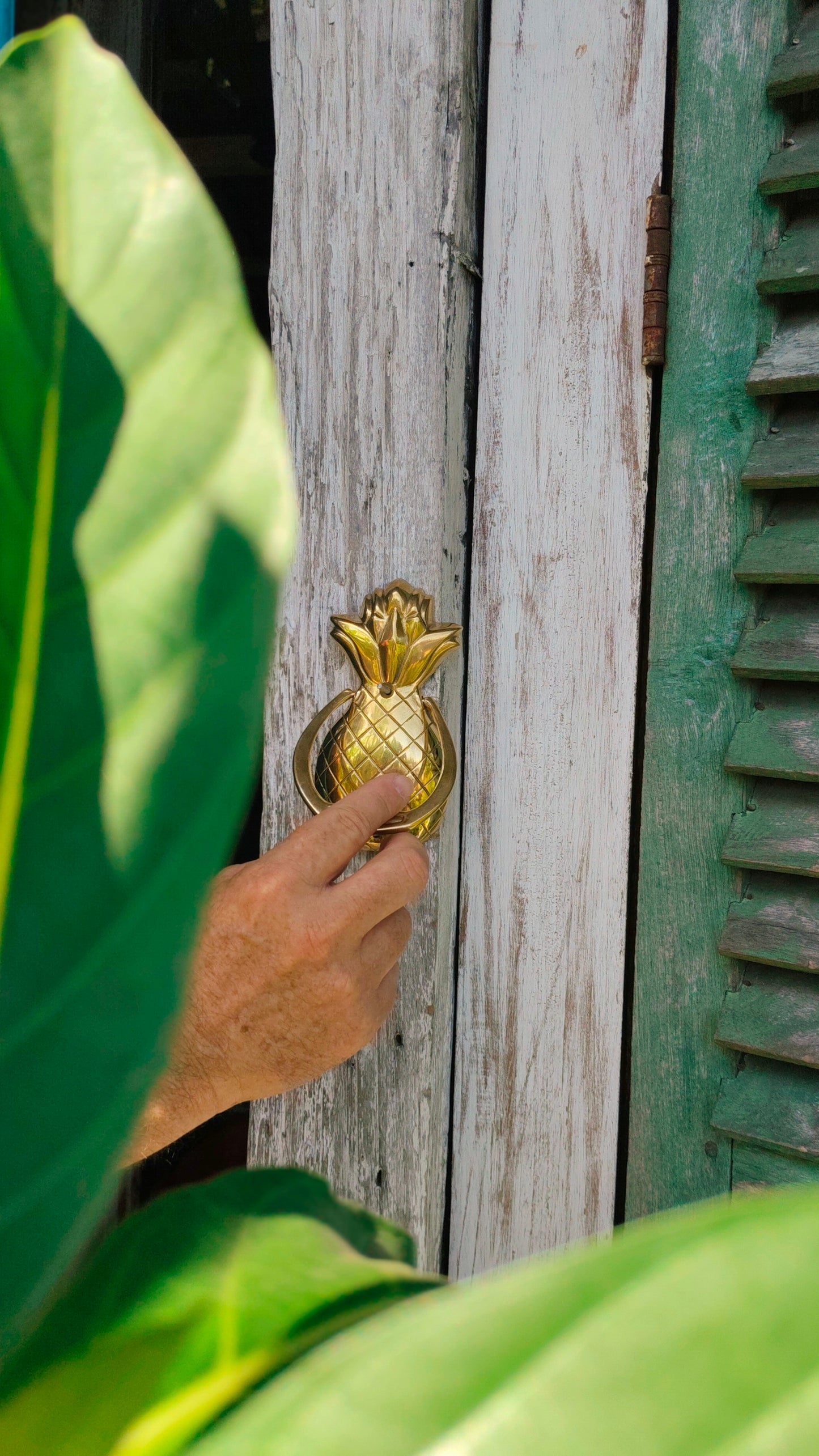 Tropical Welcome – Bronze Pineapple Door Knocker from Bali A Touch of Tropical Elegance for Your Home Decor