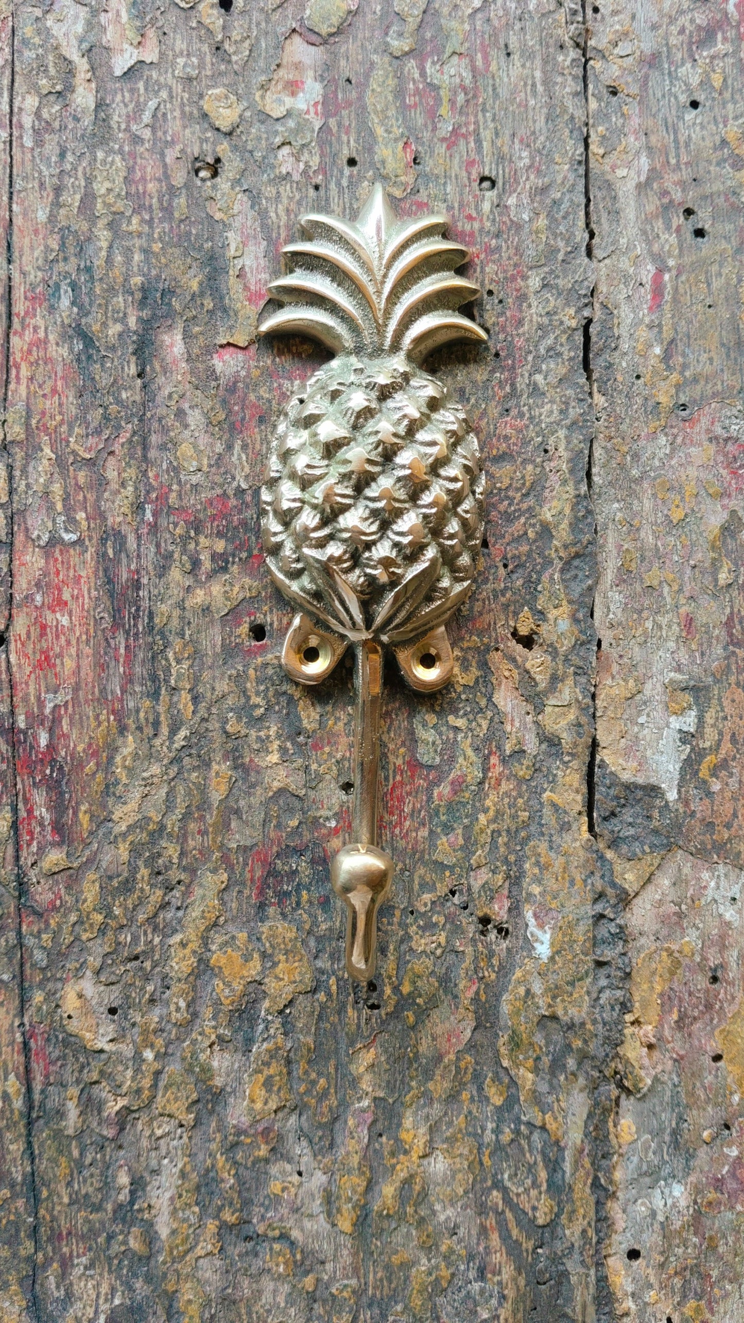 Pineapple Grove Bronze Walls Hooks (Set of 2) - Decorative, Functional, and Perfect for Tropical Homes Handmade in Exotic Bali, Home Decor