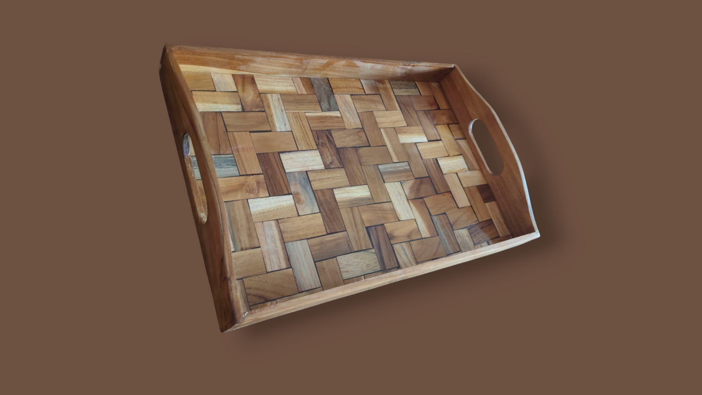 Island Welcome Serving Tray - Perfect for Entertaining, Conversation, and Housewarming Celebration, Tropical Home Decor A Touch of Exotic Elegance for Your Home