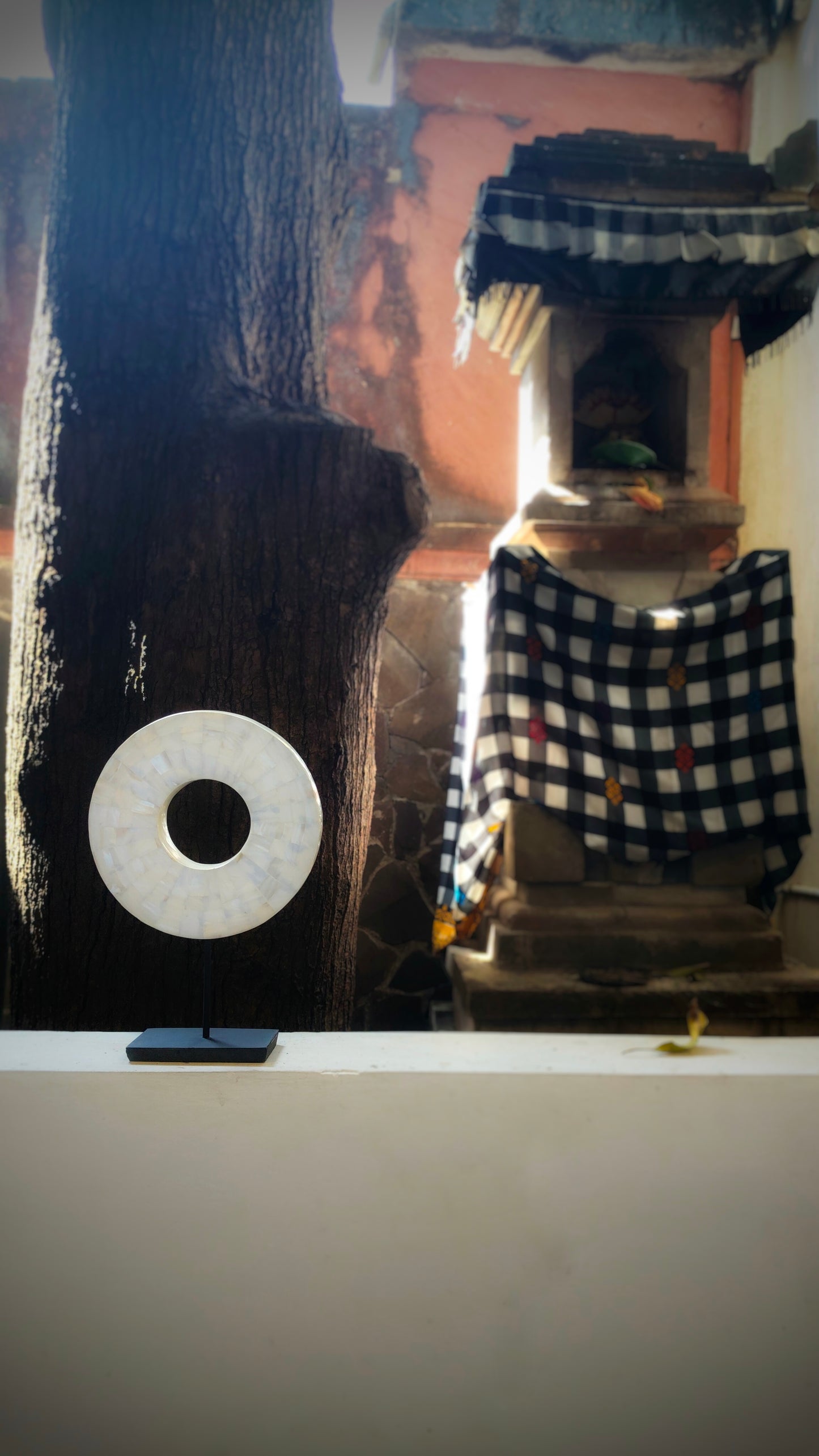 Mother of Pearl Halo - Naturally Elegant Tropical Home Decor an Exquisite Decor Piece from Exotic Bali