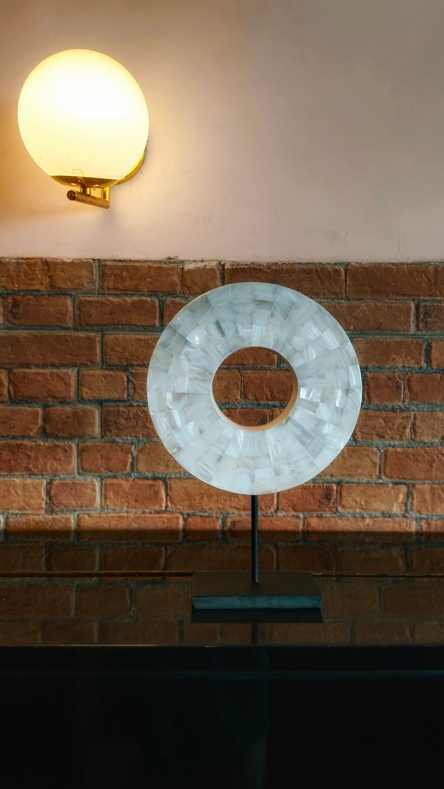 Mother of Pearl Halo - Naturally Elegant Tropical Home Decor an Exquisite Decor Piece from Exotic Bali