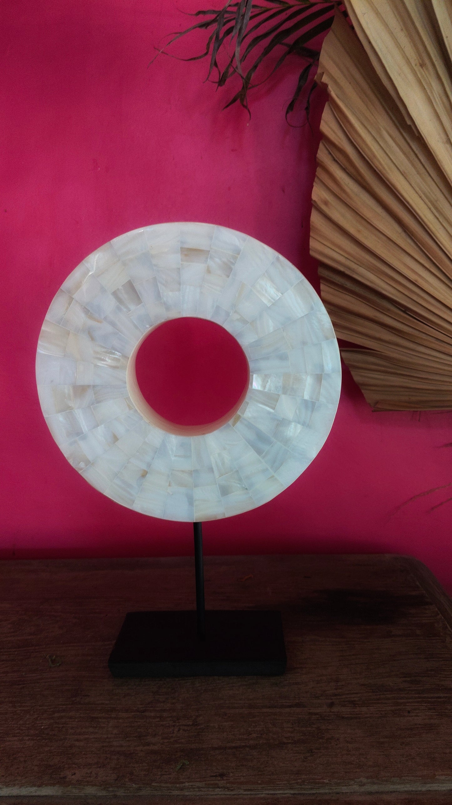Mother of Pearl Halo - Naturally Elegant Tropical Home Decor an Exquisite Decor Piece from Exotic Bali