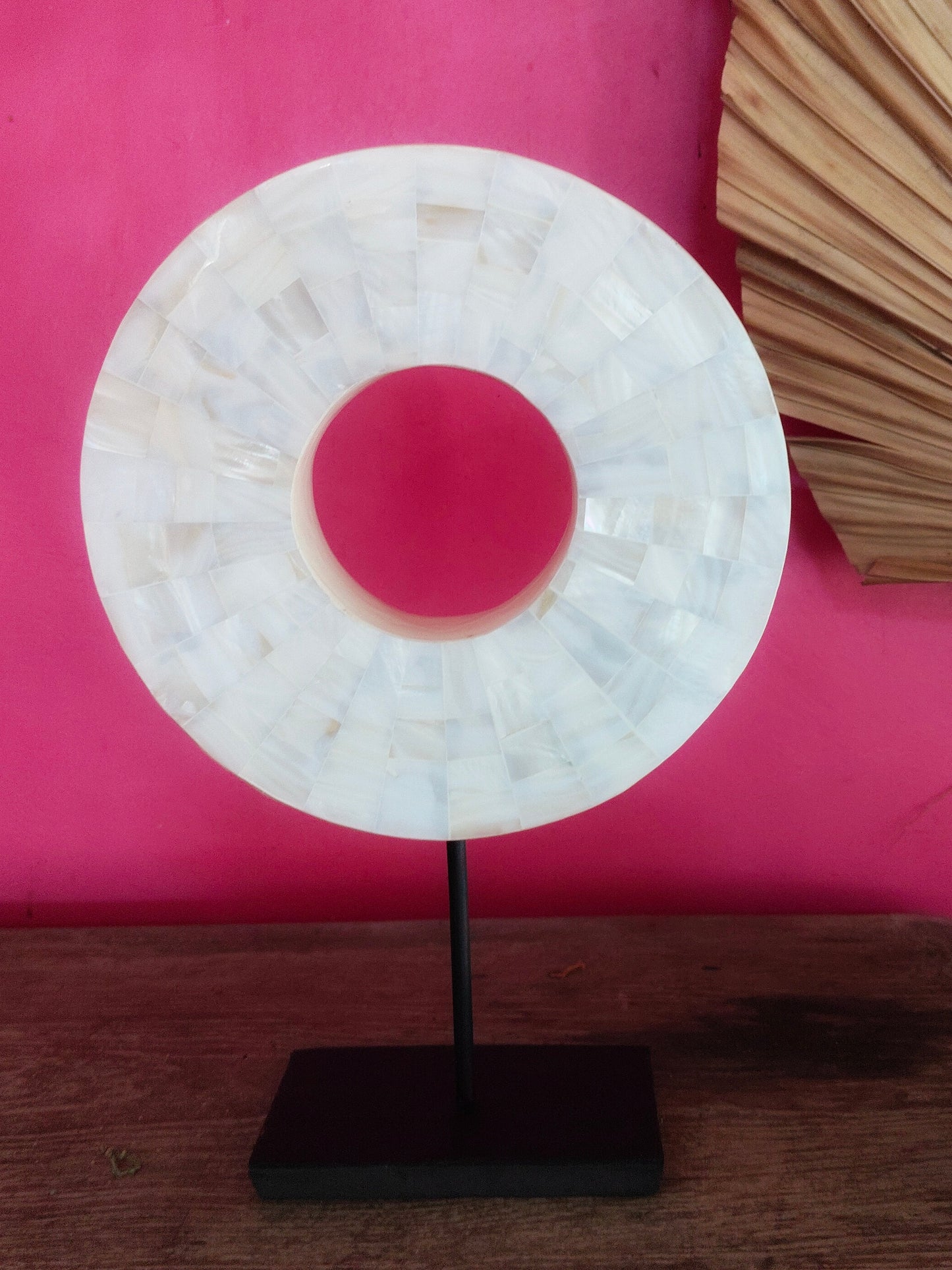 Mother of Pearl Halo - Naturally Elegant Tropical Home Decor an Exquisite Decor Piece from Exotic Bali