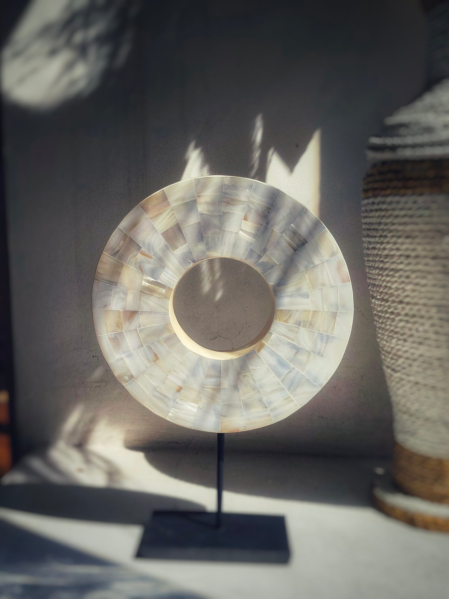 Mother of Pearl Halo - Naturally Elegant Tropical Home Decor an Exquisite Decor Piece from Exotic Bali