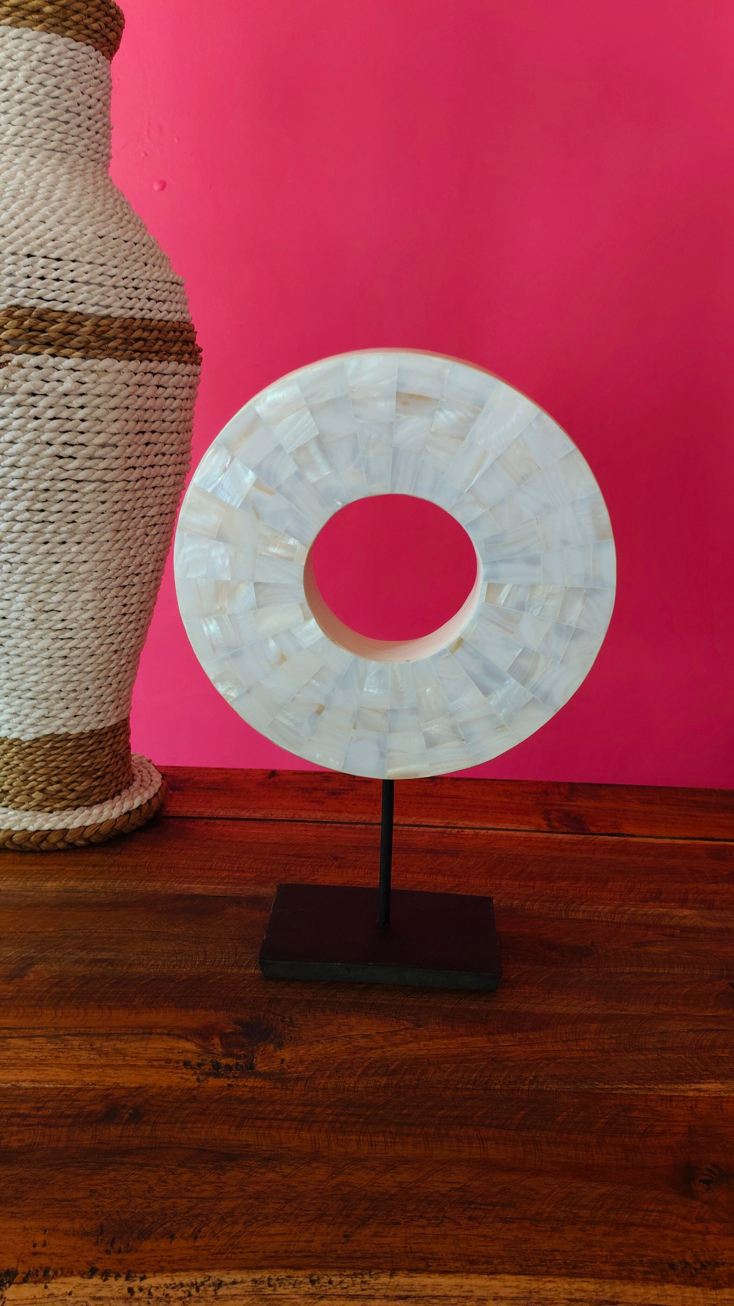 Mother of Pearl Halo - Naturally Elegant Tropical Home Decor an Exquisite Decor Piece from Exotic Bali