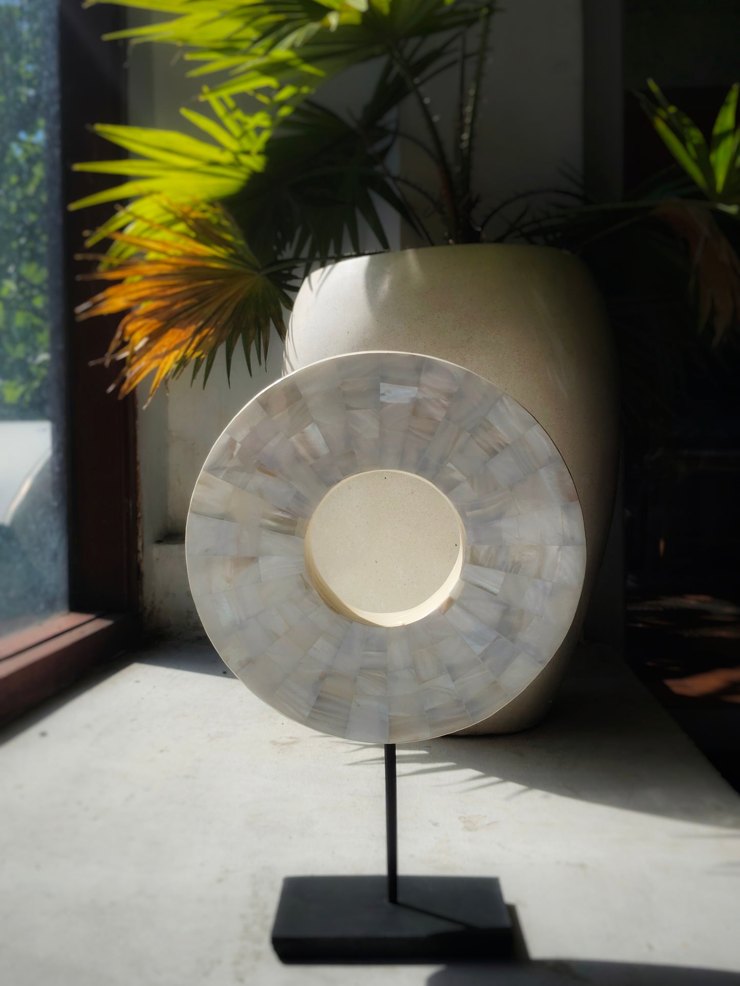 Mother of Pearl Halo - Naturally Elegant Tropical Home Decor an Exquisite Decor Piece from Exotic Bali