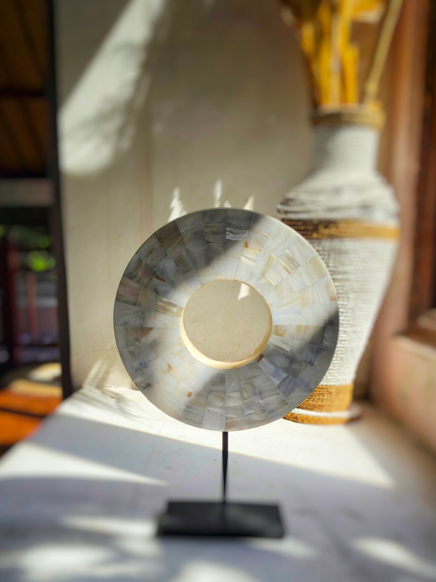Mother of Pearl Halo - Naturally Elegant Tropical Home Decor an Exquisite Decor Piece from Exotic Bali