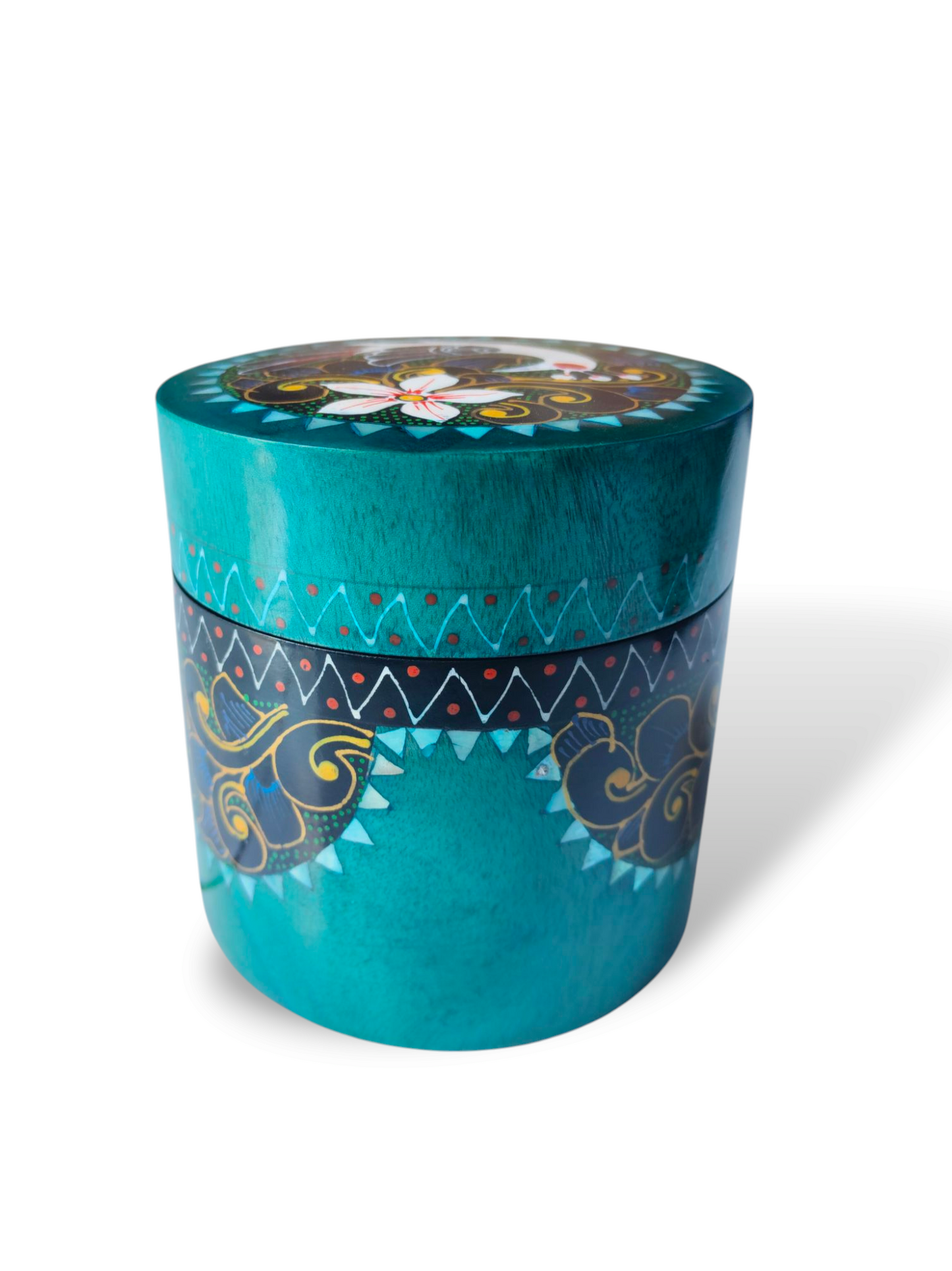 Bali Tropical Home Lush Wildwood Pillar Box - Handcrafted, Hand-painted, and Heartfelt
