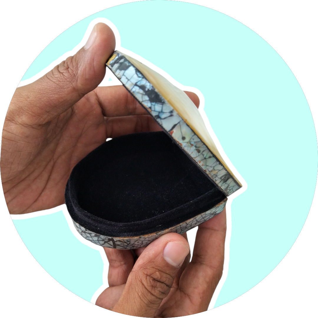 Lunar Pearl Gift Case From Paradise Bali, Jewelry Box for Your Treasures, Vanity Table & Bathroom Accessory, Memories of the Beach, Unique Boho Gift for Friend or Mom