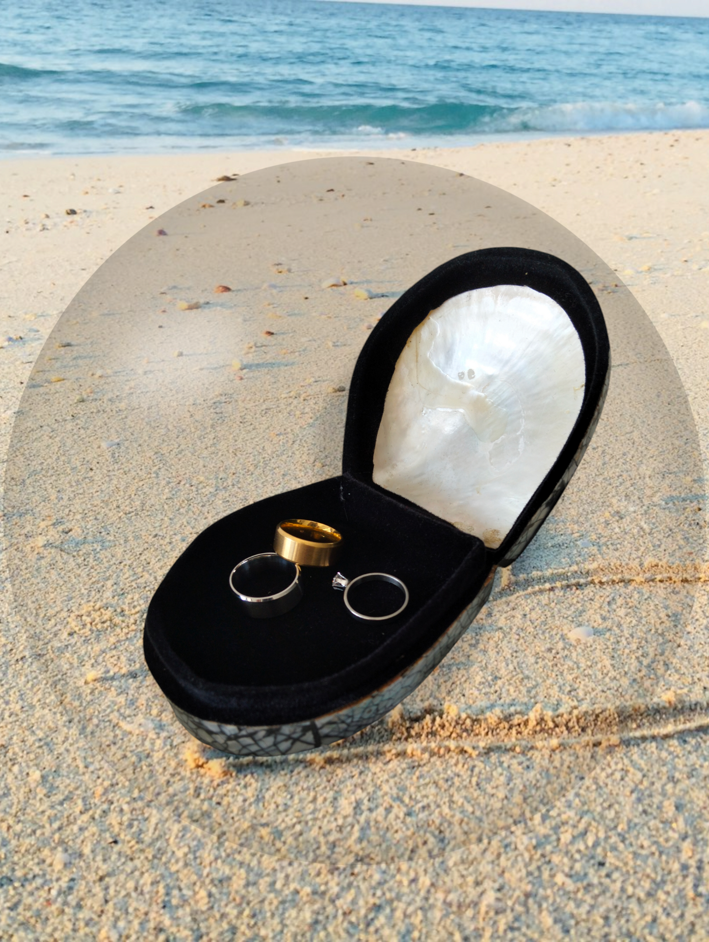 Lunar Pearl Gift Case From Paradise Bali, Jewelry Box for Your Treasures, Vanity Table & Bathroom Accessory, Memories of the Beach, Unique Boho Gift for Friend or Mom