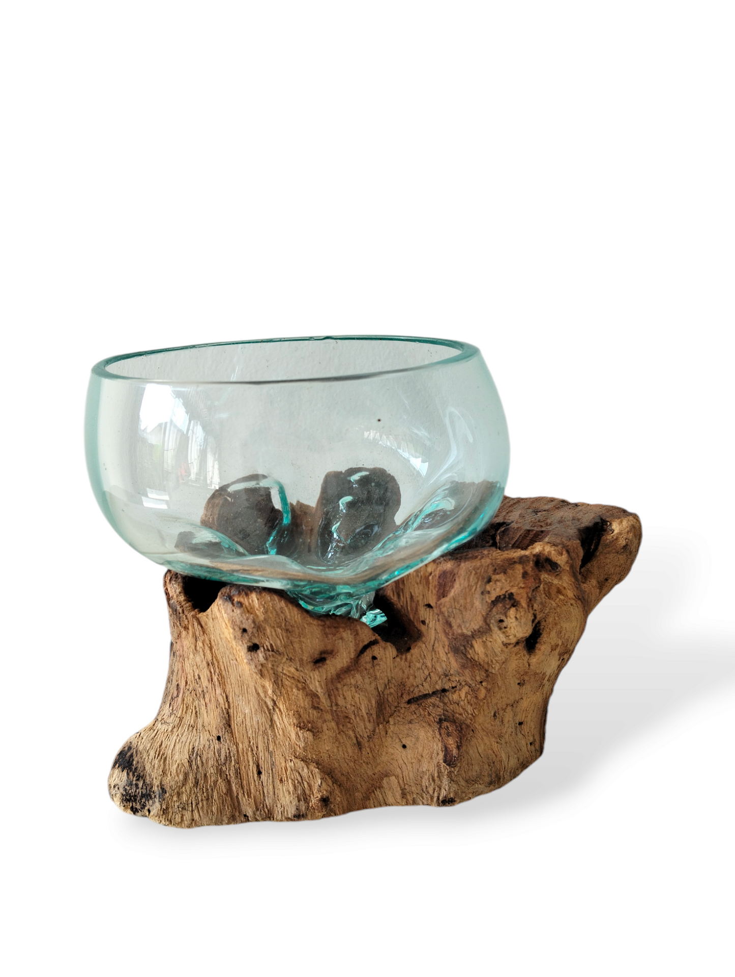 Flowing Glass Vase Handmade in Exotic Bali, Unique Housewarming Gift, Wedding Gift, Natural Boho Decor, Work of Art and Functional Vase, Art Meets Nature in Every Curve