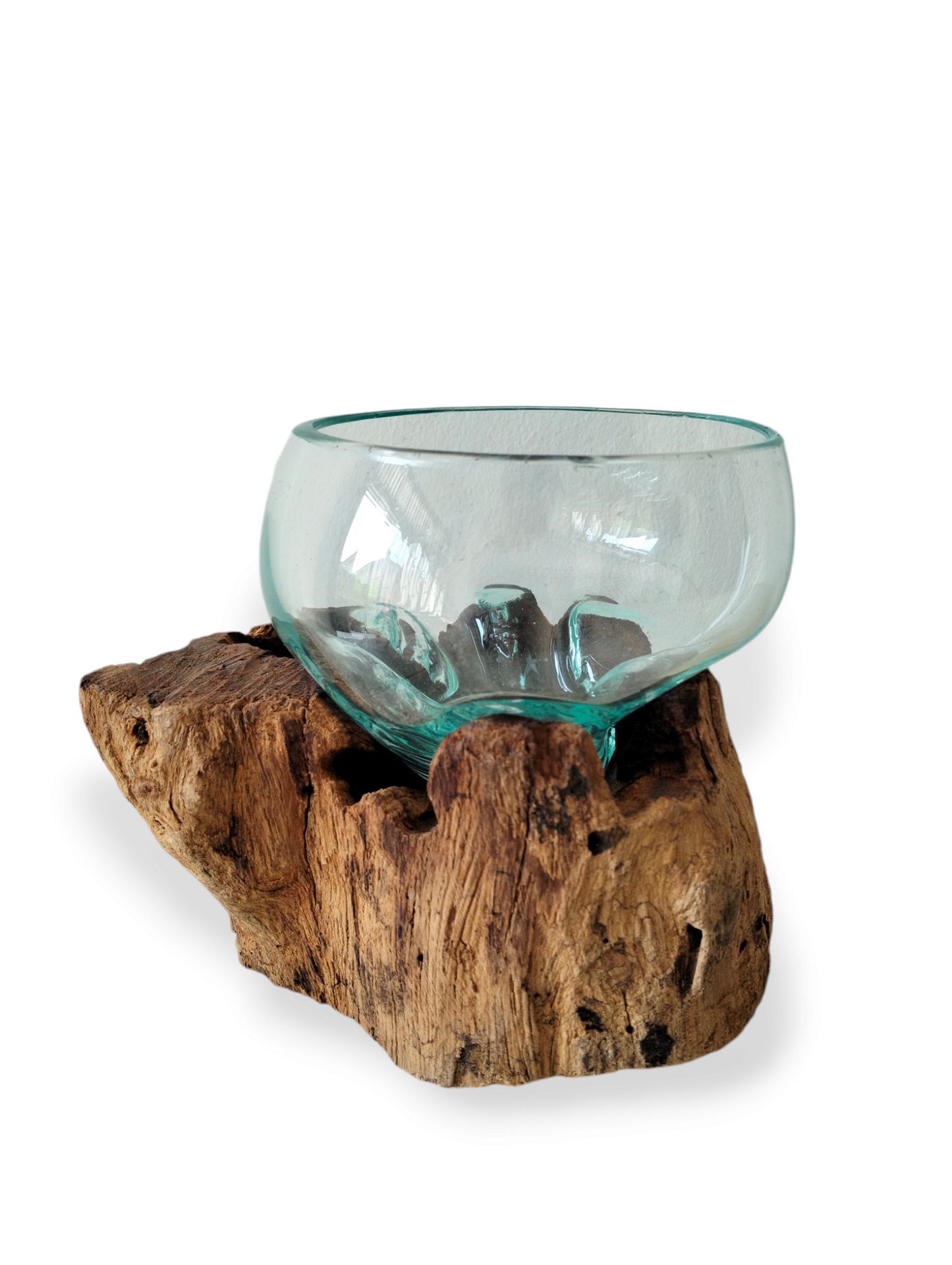 Flowing Glass Vase Handmade in Exotic Bali, Unique Housewarming Gift, Wedding Gift, Natural Boho Decor, Work of Art and Functional Vase, Art Meets Nature in Every Curve