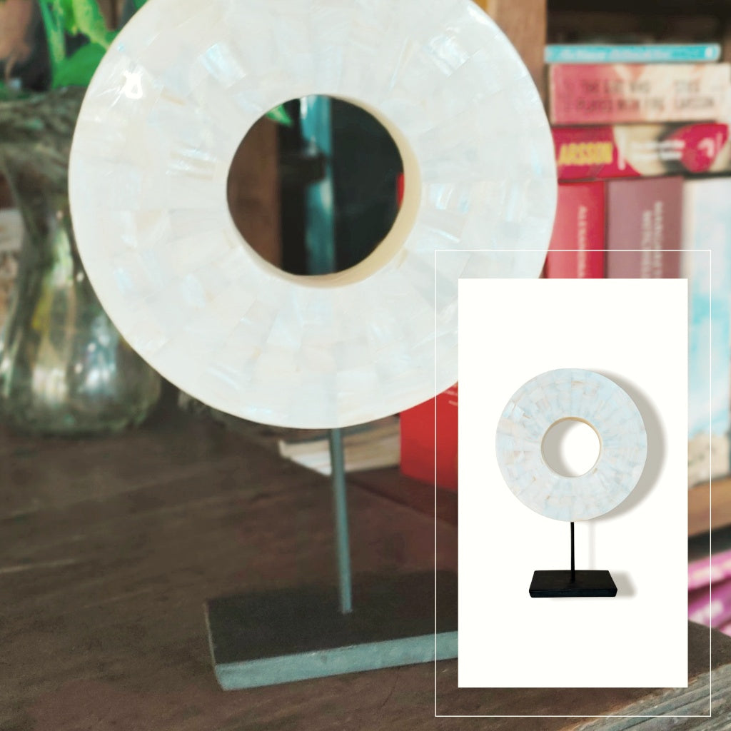 Mother of Pearl Halo - Naturally Elegant Tropical Home Decor an Exquisite Decor Piece from Exotic Bali