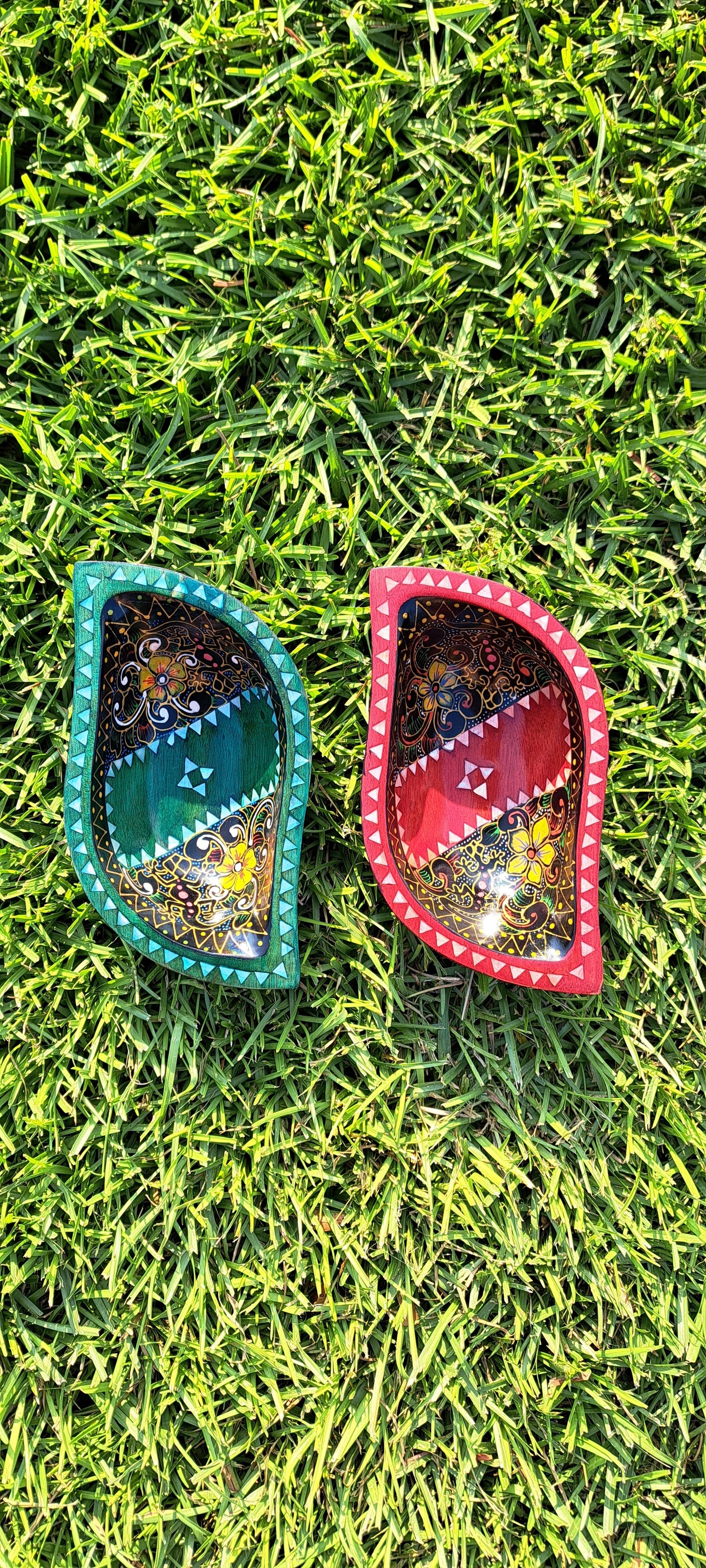 Bali Tropical Home Lombok Jungle Nest Bowls (set of 2) - Handcrafted Wild Beauty