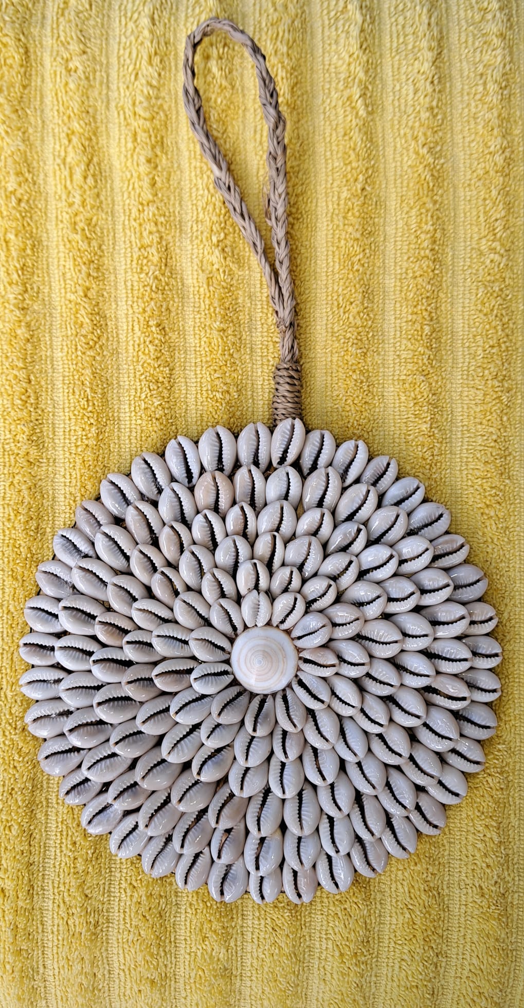 Shell Bloom Wall Art - Nature’s Pattern, Handcrafted for Tropical Elegance Handmade Shell Art from Exotic Bali, Wall Decor