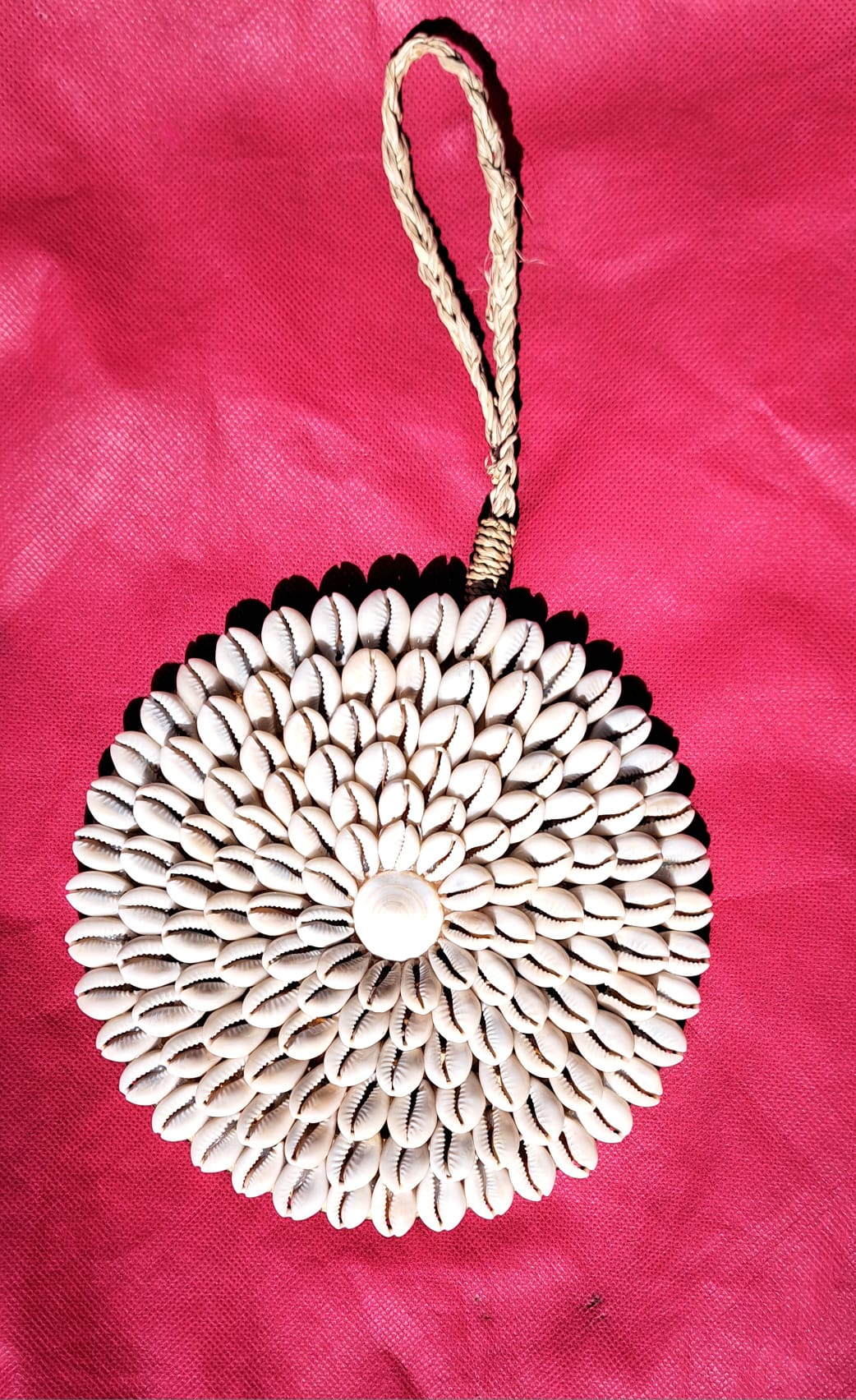 Shell Bloom Wall Art - Nature’s Pattern, Handcrafted for Tropical Elegance Handmade Shell Art from Exotic Bali, Wall Decor