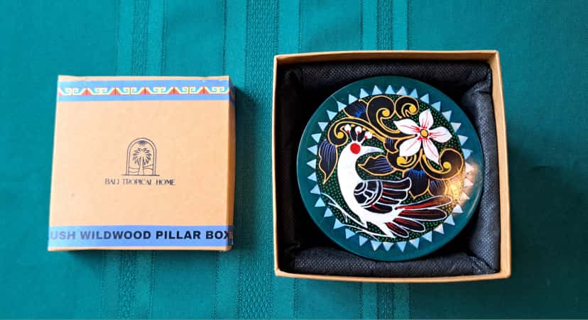 Bali Tropical Home Lush Wildwood Pillar Box - Handcrafted, Hand-painted, and Heartfelt