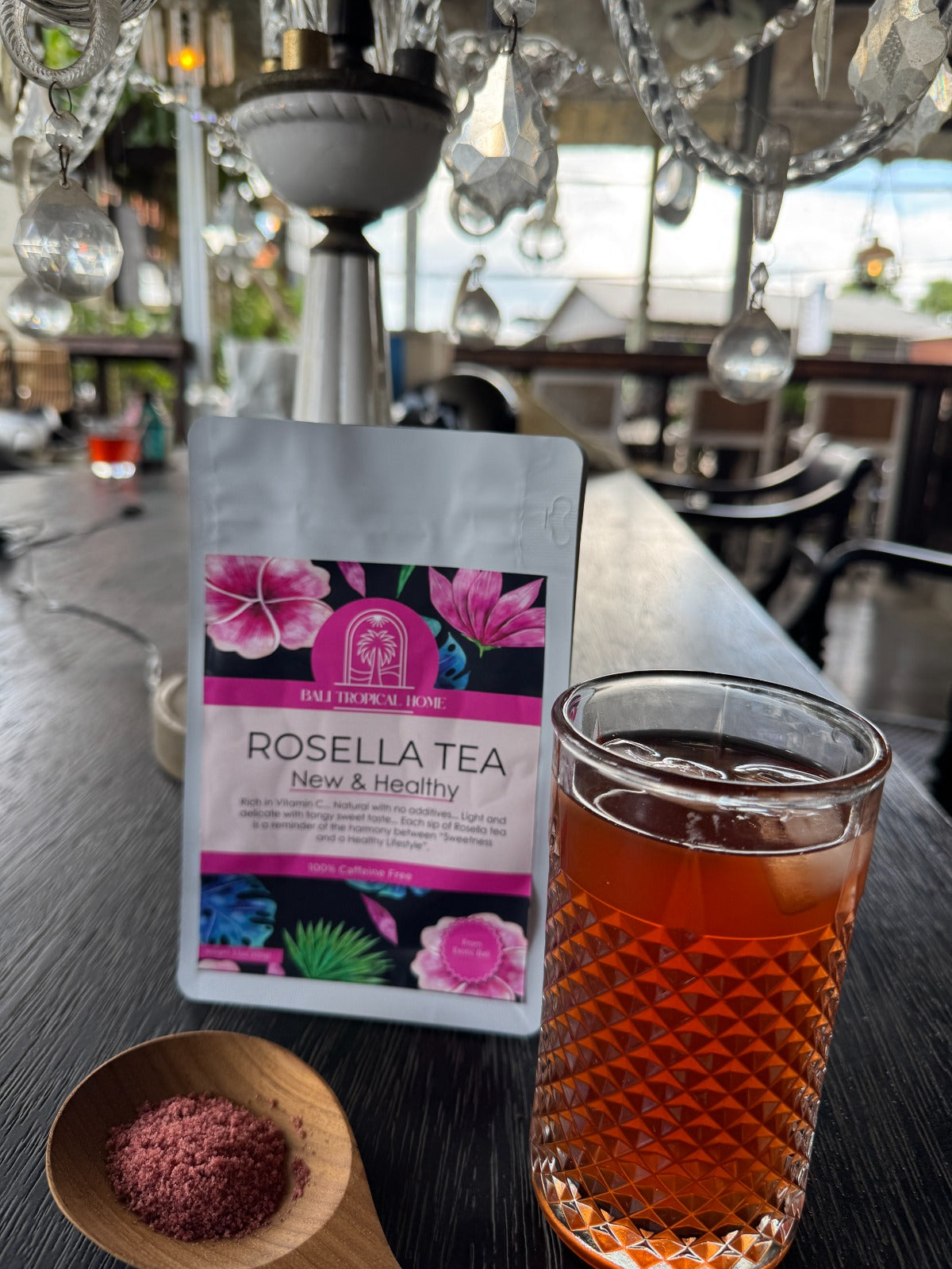 Exquisite Bali Rosella Powder Tea, 3.5oz, Herbal & Natural, Beautiful Red Color Drink for Special Events or Relaxing at Home