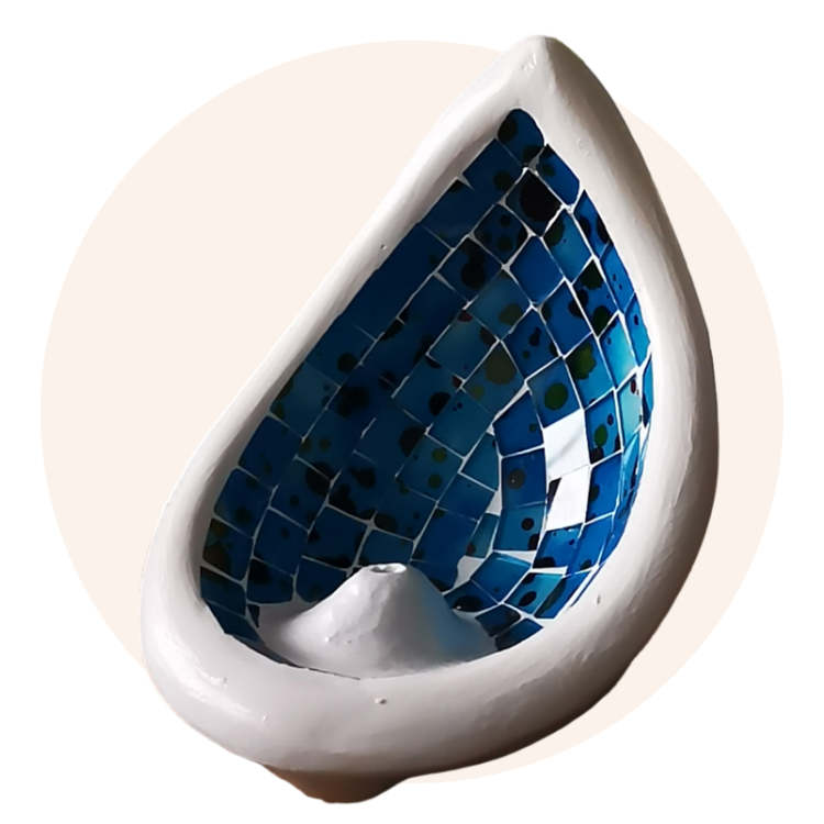 Mosaic Island Incense Holder - Handcrafted in Bali