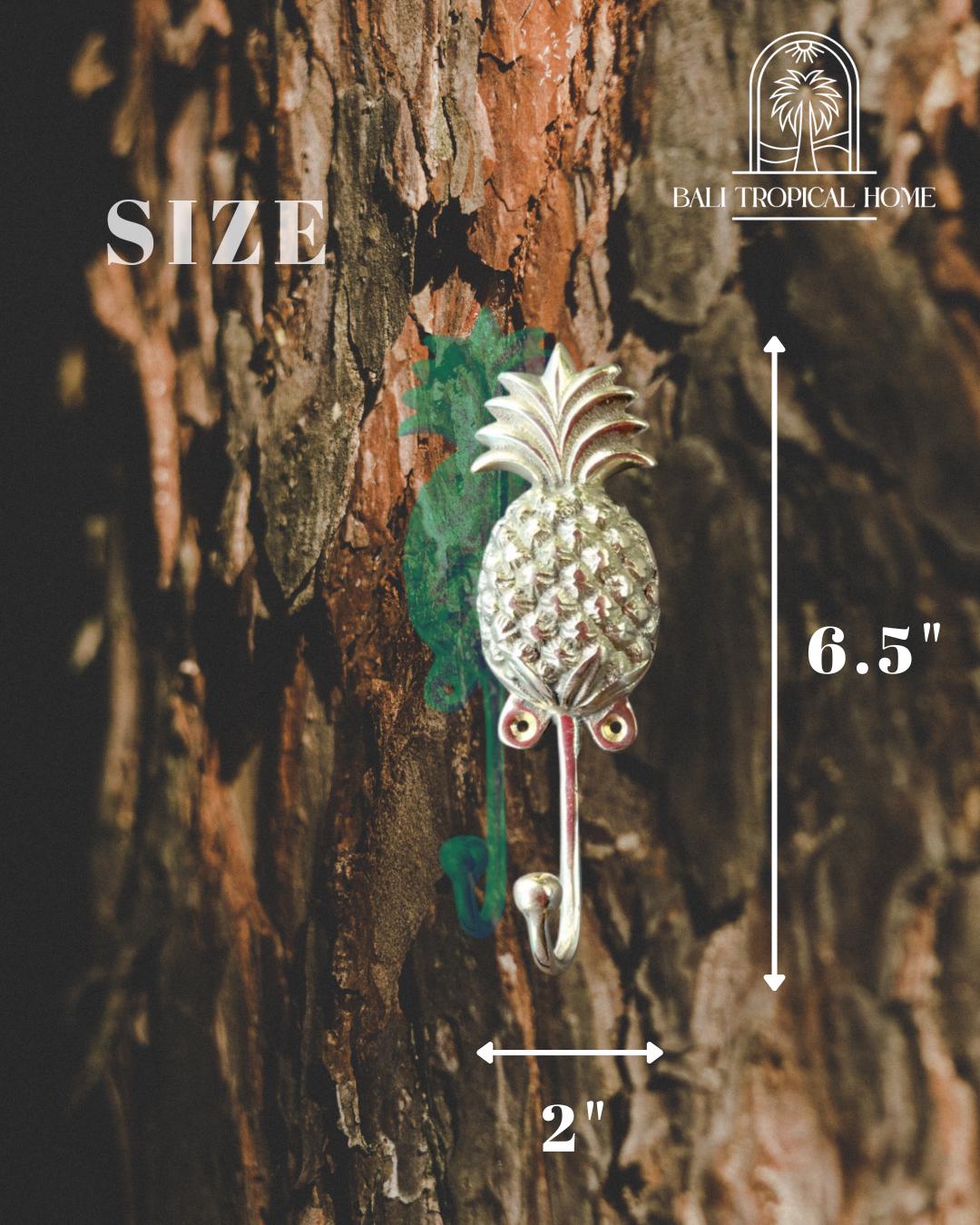 Handmade Bronze Pineapple Wall Hooks (Set of 2) – Tropical Home Decor