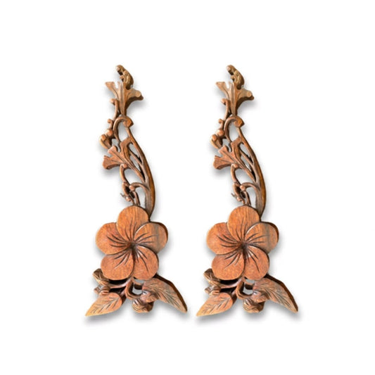 Enchanted Tropical Flower Hand-carved Wood from Bali
