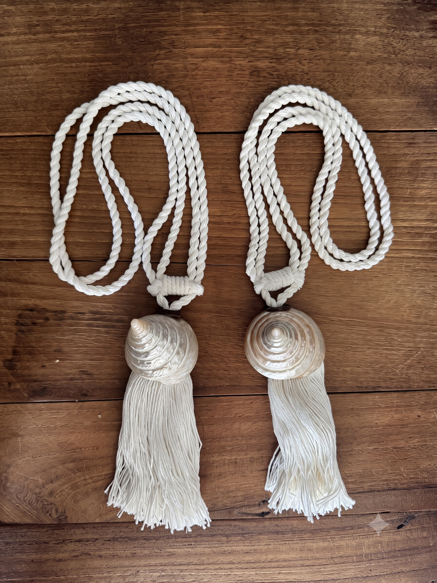 Bali Seashell Curtain Tie Backs (Set of 2)