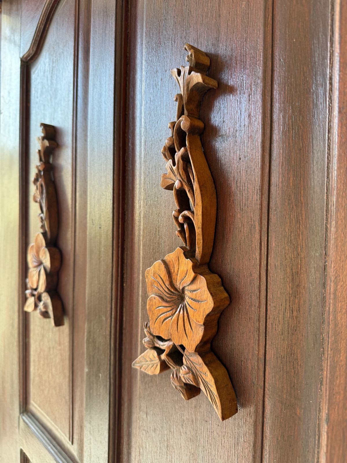 Enchanted Tropical Flower Hand-carved Wood from Bali
