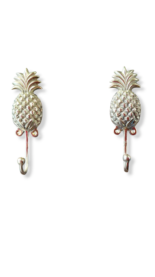 Pineapple Grove Bronze Walls Hooks (Set of 2) - Decorative, Functional, and Perfect for Tropical Homes Handmade in Exotic Bali, Home Decor