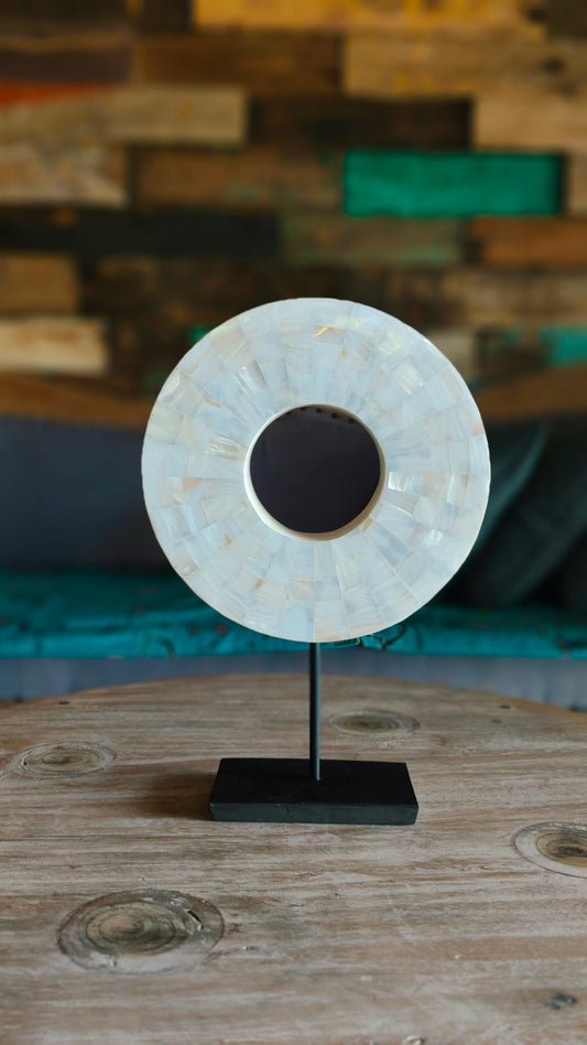 Mother of Pearl Halo - Naturally Elegant Tropical Home Decor an Exquisite Decor Piece from Exotic Bali