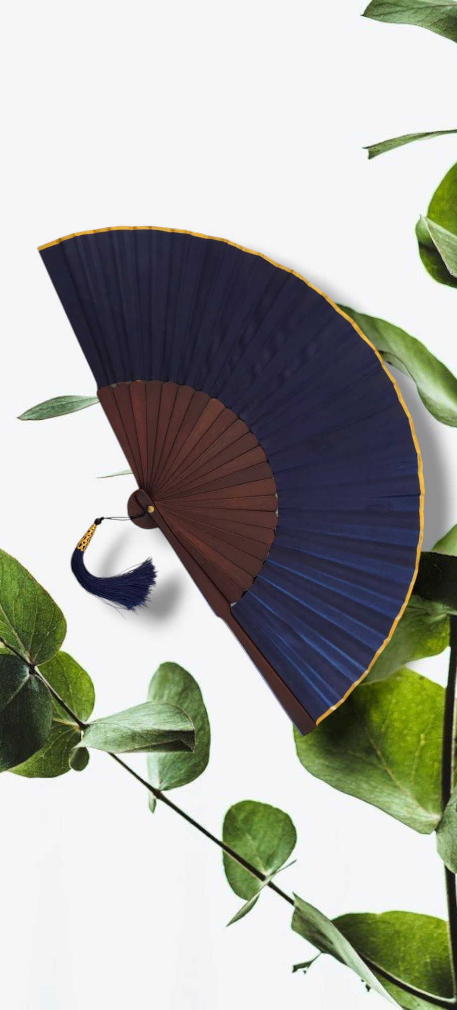Bali Tropical Home Deep Blue Sea Folding Hand Fan